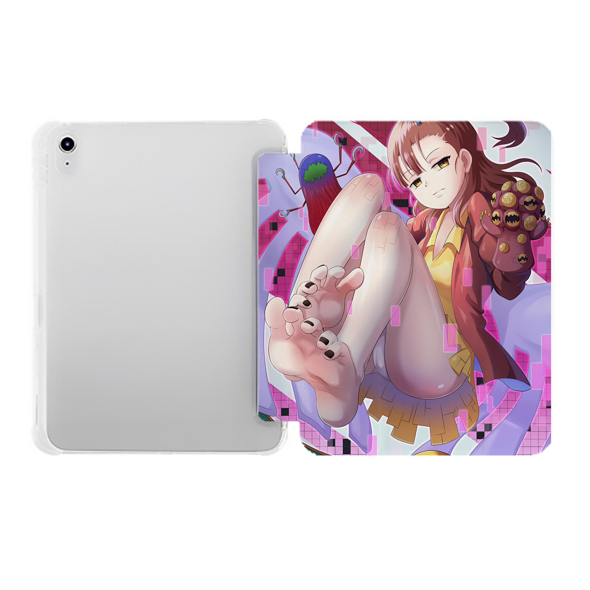 （画像用） Digimon デジタルモンスター/デジモン IPad ケース ペン収納付き 三つ折りスタンド PUレザー×シリコン 対応機種9.5/10.5/10.9インチ